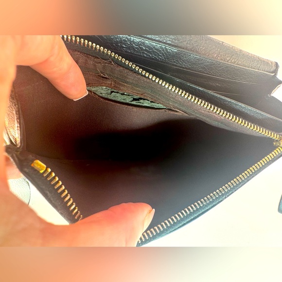 Balenciaga Giant Continental Wallet Black Lambskin Gold Hardware Authentic - Picture 6 of 15